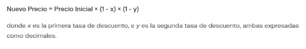 Fórmula de descuento doble